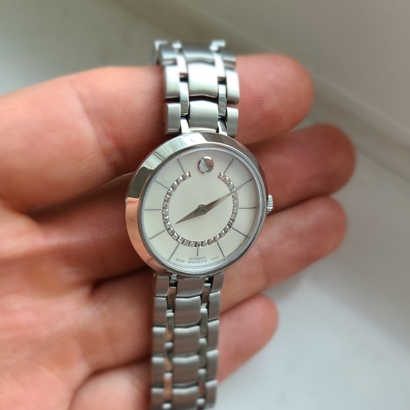 MOVADO l881 Automatic White 29 Diamonds watch - Picture 4 of 9